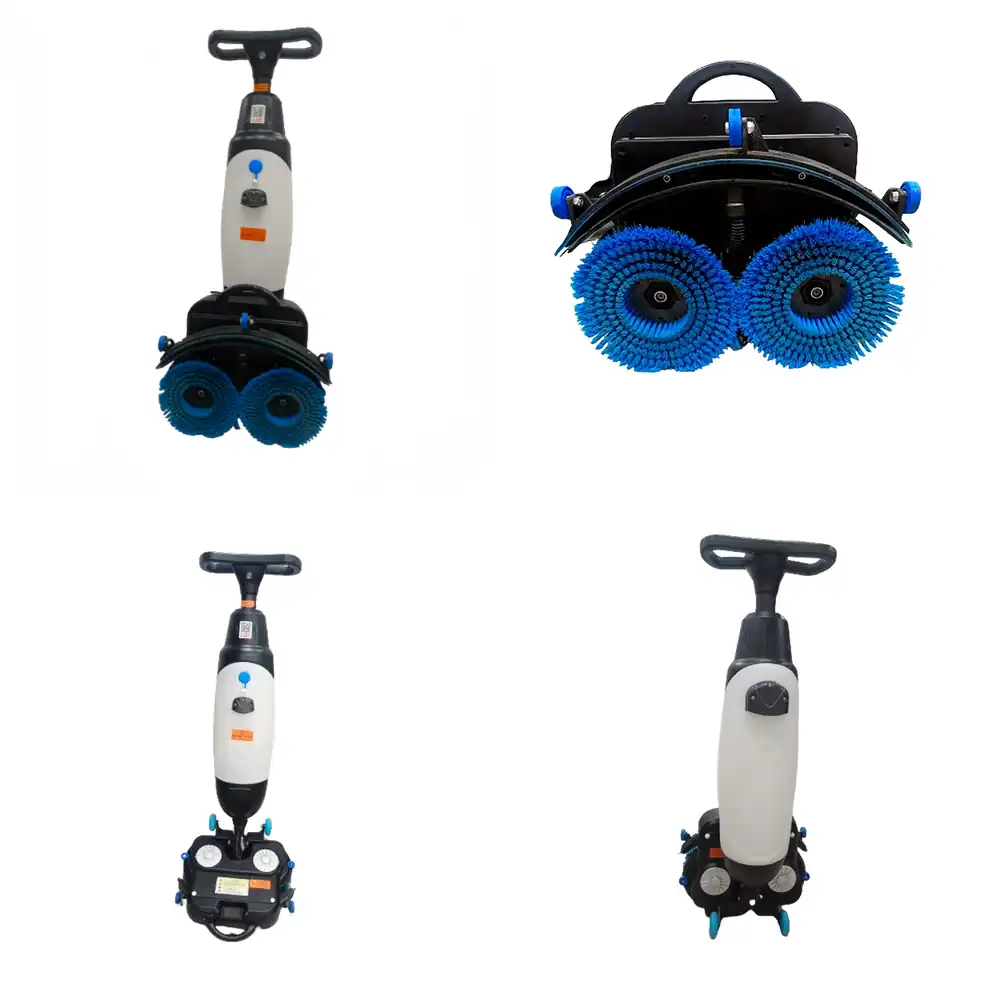 Floor Scrubber Machine Walk Behind - เครื่องขัดพื้นแบบเดินตาม GS03 ใช้แบตเตอรี่ สำหรับทำความสะอาดบ้านและร้านอาหาร พร้อมมอเตอร์ไฟฟ้ารุ่นใหม่