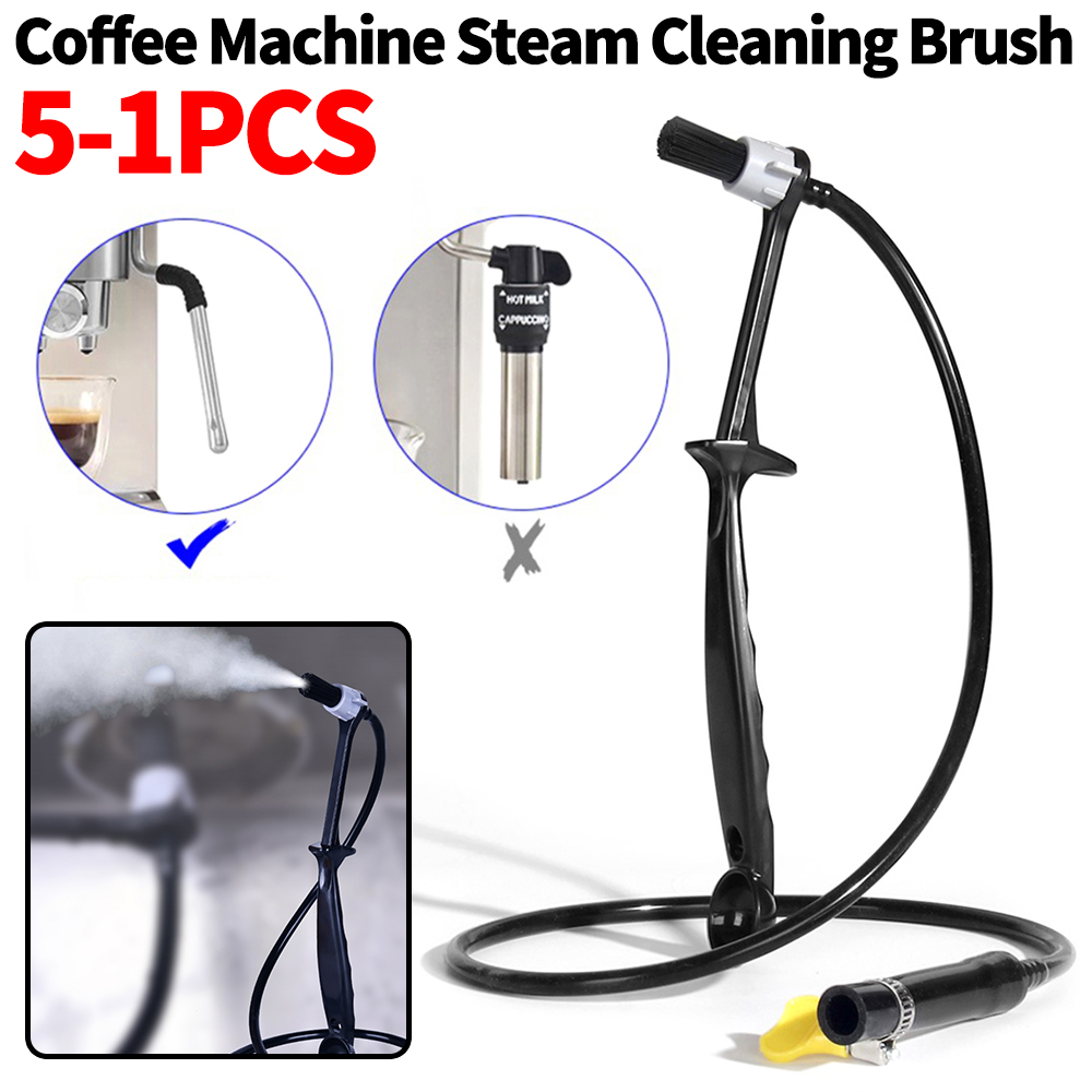 Escalator Cleaning Machine - แปรงทำความสะอาดเครื่องชงกาแฟ 5-1 ชิ้น แปรงทำความสะอาดเครื่องชงเอสเพรสโซ หัวล้างเครื่องชงกาแฟสำหรับแปรงเครื่องมือบาริสต้า