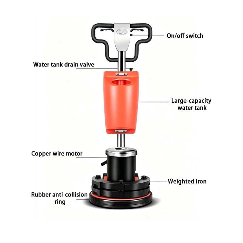 Floor Polishing Machine 17 Inch - เครื่องขัดพื้นแบบเดินตาม ขนาด 17 นิ้ว สำหรับงานหนัก ใช้กับหินอ่อน