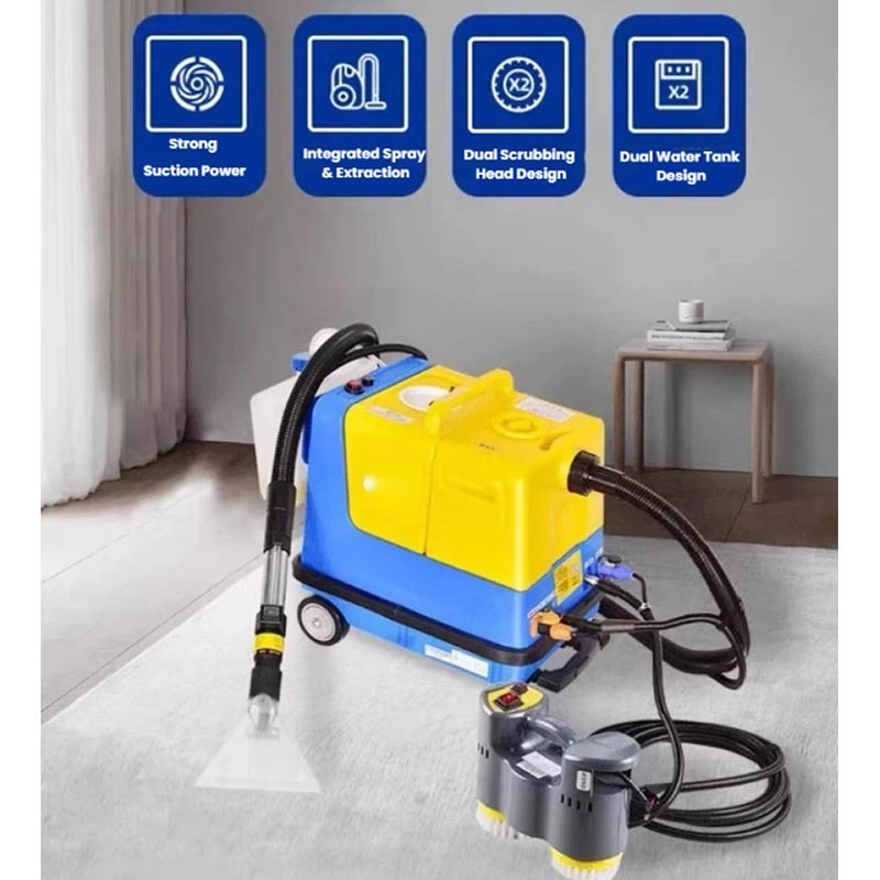 Carpet Extractor Machine - เครื่องทำความสะอาดพรมแบบสองถัง 9 ลิตร/10 ลิตร สำหรับใช้งานเชิงพาณิชย์ พร้อมระบบฉีดดูด