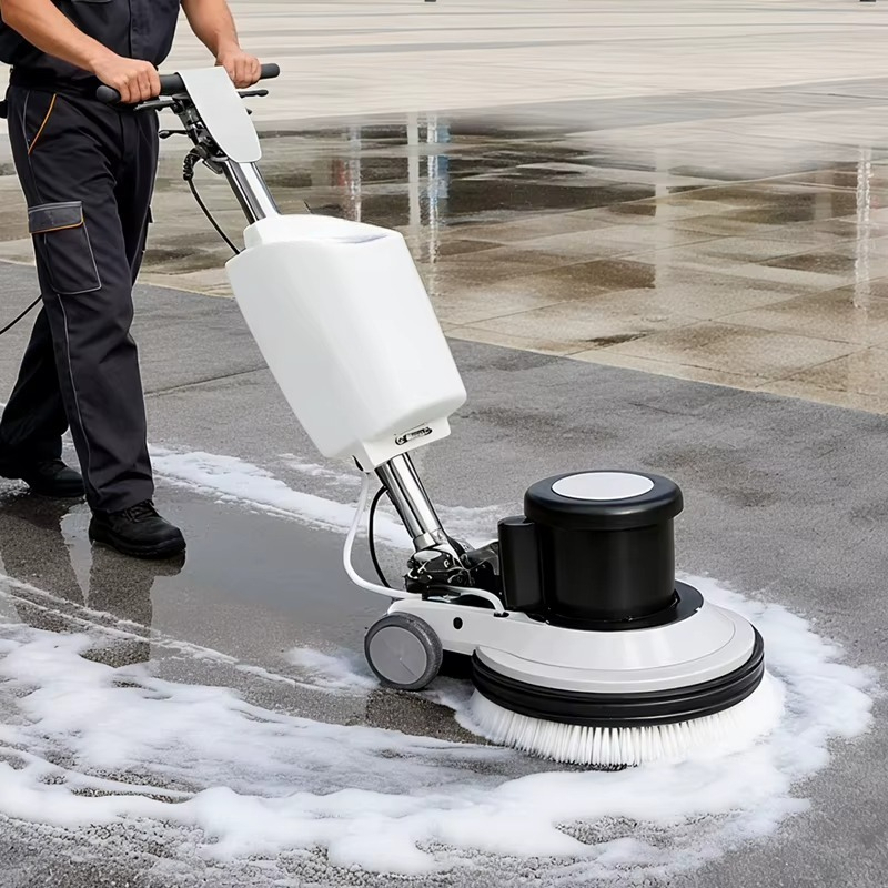 Floor Sweeper Machine Manual - เครื่องกวาดและขัดพื้นอุตสาหกรรมไฟฟ้าแบบแมนนวล CE สำหรับพื้นหินและกระเบื้อง รุ่นหนักแบบแผ่นขัดเดี่ยว