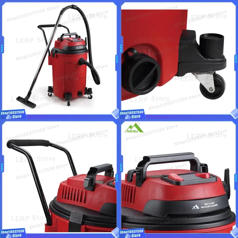 Wet Dry Vacuum 60L - เครื่องดูดฝุ่นแบบเปียกและแห้ง 2400W 60 ลิตร สำหรับใช้งานเชิงพาณิชย์ พร้อมระบบกรองละเอียดและรูระบายน้ำ