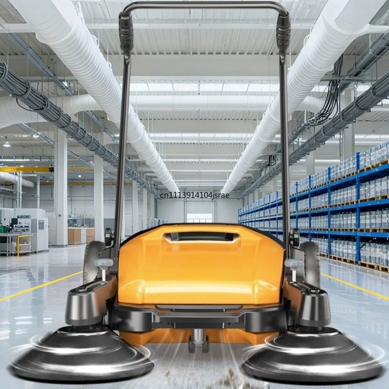 Floor Sweeper Machine Manual - เครื่องกวาดพื้นอุตสาหกรรมแบบเดินตามด้วยมือ สำหรับทำความสะอาดฝุ่นในโรงงาน โกดัง ฟาร์ม ที่ดิน และถนน
