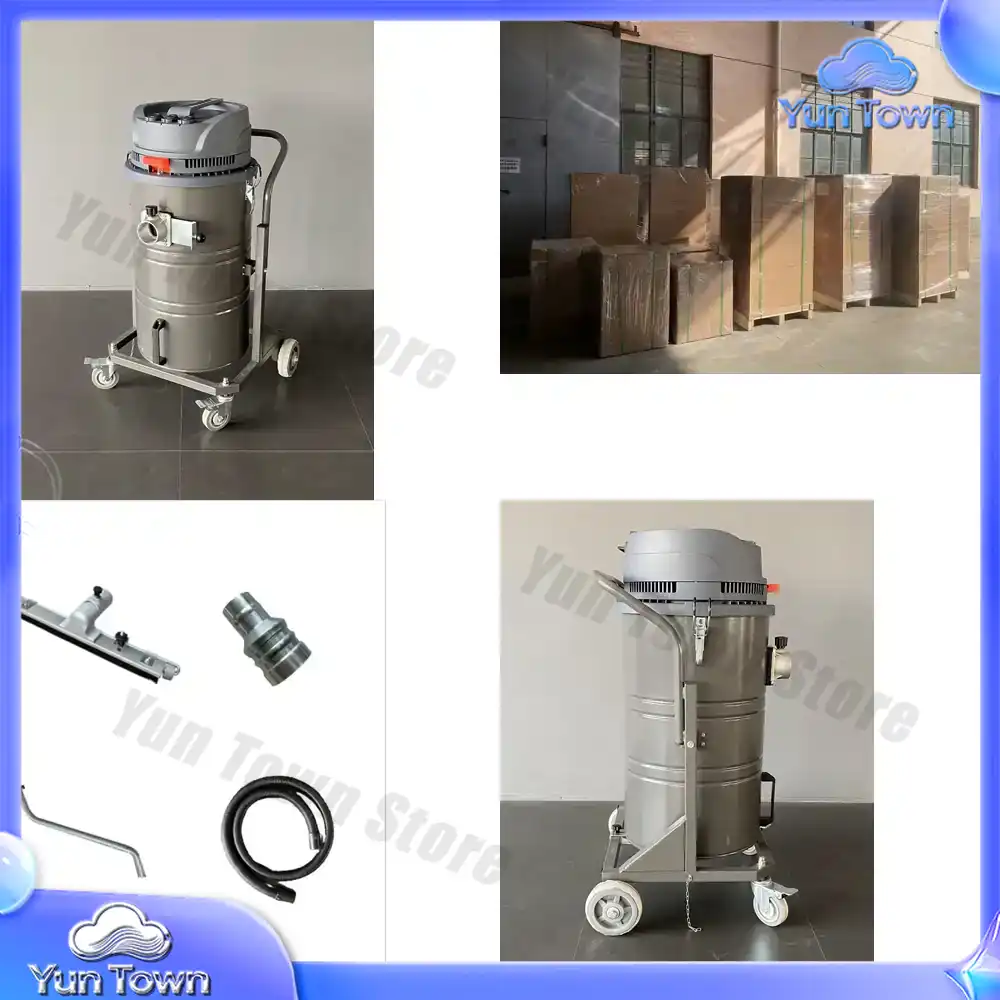 Wet Dry Vacuum 60L - เครื่องดูดฝุ่นอุตสาหกรรม 220V เฟสเดียว พร้อมมอเตอร์ 3 ตัว