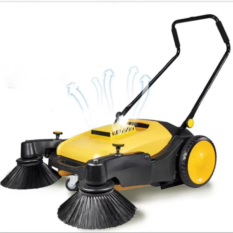 Floor Sweeper Machine Manual - เครื่องกวาดถนนแบบใช้มือ เครื่องทำความสะอาดพื้นแบบเดินตาม ไม่มีระบบขับเคลื่อน เครื่องขัดพื้นด้วยน้ำเย็น สำหรับงานบำรุงรักษาทางเดินในเมือง