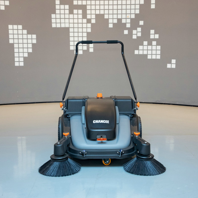 เครื่องกวาดพื้นแบบเข็นมือขนาดเ - Floor Sweeper Machine Manual บทวิจารณ์และราคา
