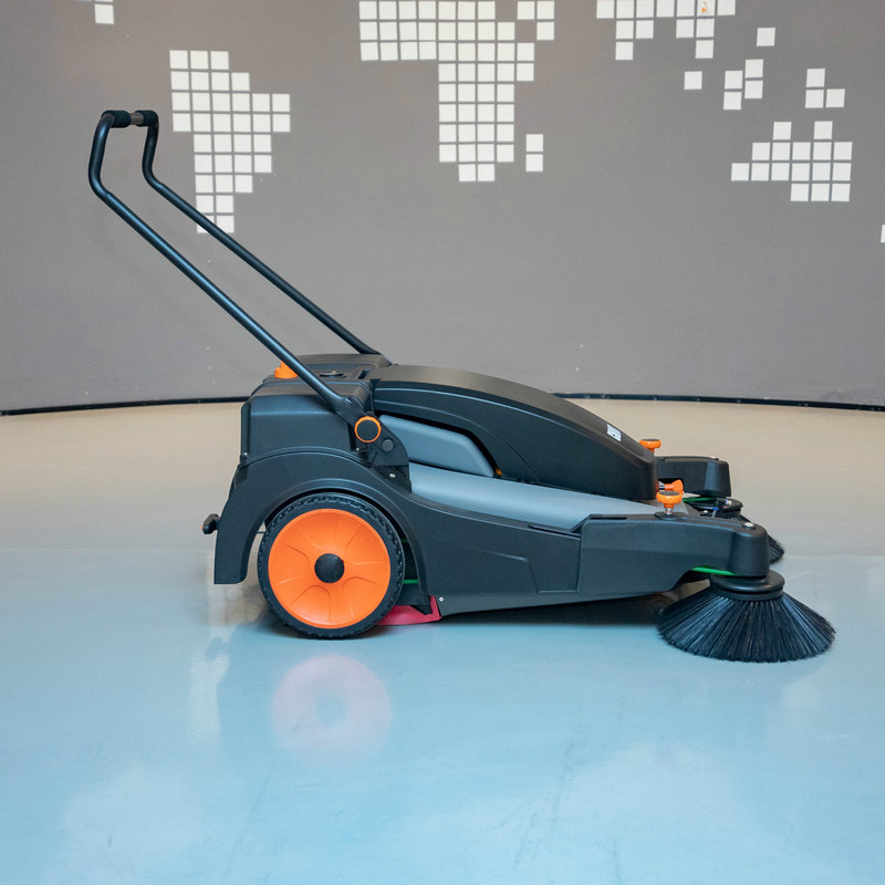 เครื่องกวาดพื้นแบบเข็นมือขนาดเ - Floor Sweeper Machine Manual บทวิจารณ์และราคา