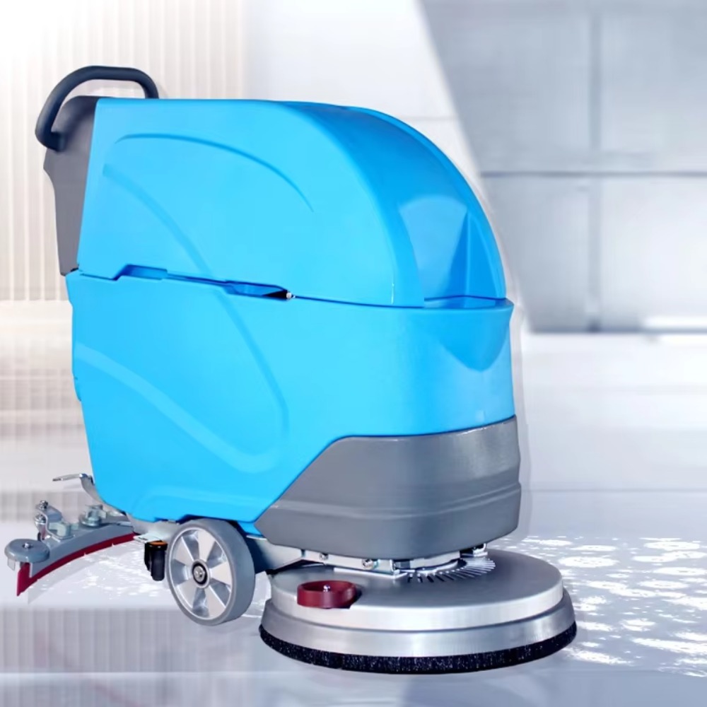 เครื่องขัดพื้นอุตสาหกรรมขนาดเล - Floor Scrubber Machine Walk Behind บทวิจารณ์และราคา