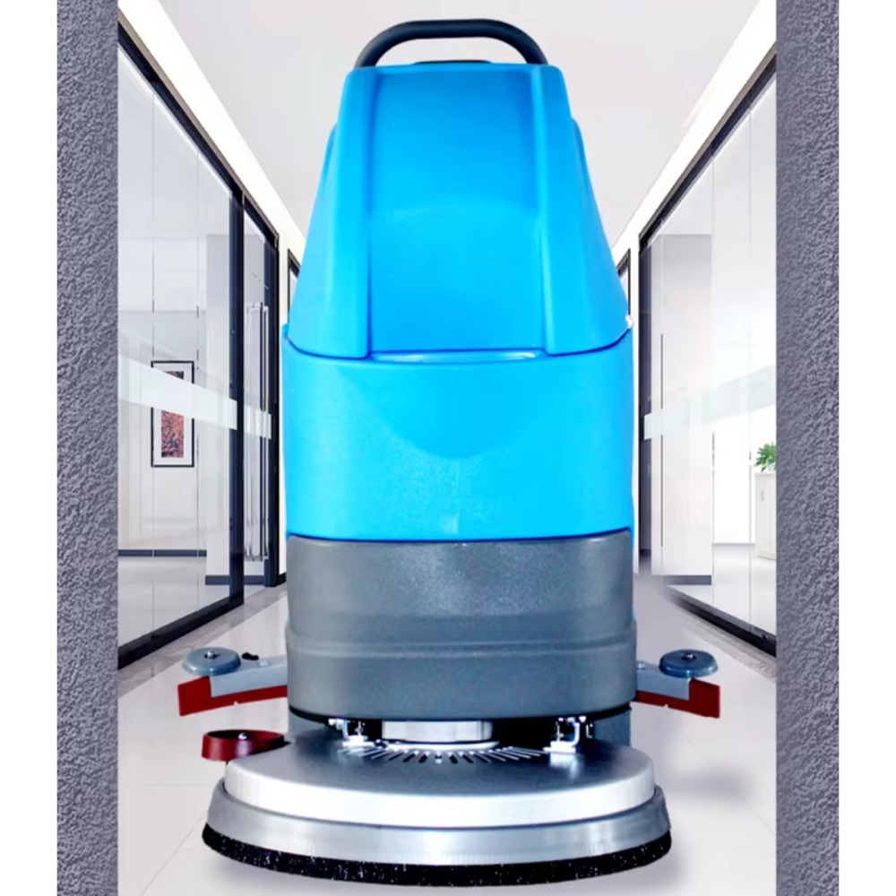 เครื่องขัดพื้นอุตสาหกรรมขนาดเล - Floor Scrubber Machine Walk Behind บทวิจารณ์และราคา