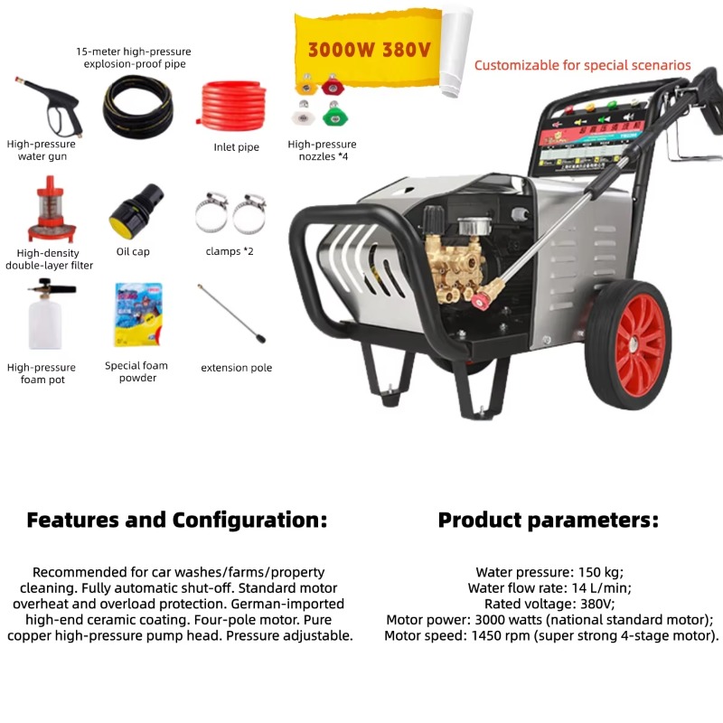 【2026】เครื่องล้างรถเชิงพาณิชย์ - Steam Cleaner Commercial 3000W บทวิจารณ์และราคา