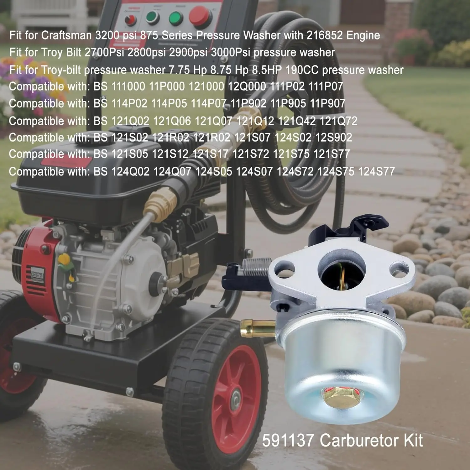 สำหรับ 591137 ชุดคาร์บูเรเตอร์ - Pressure Washer 3000Psi บทวิจารณ์และราคา