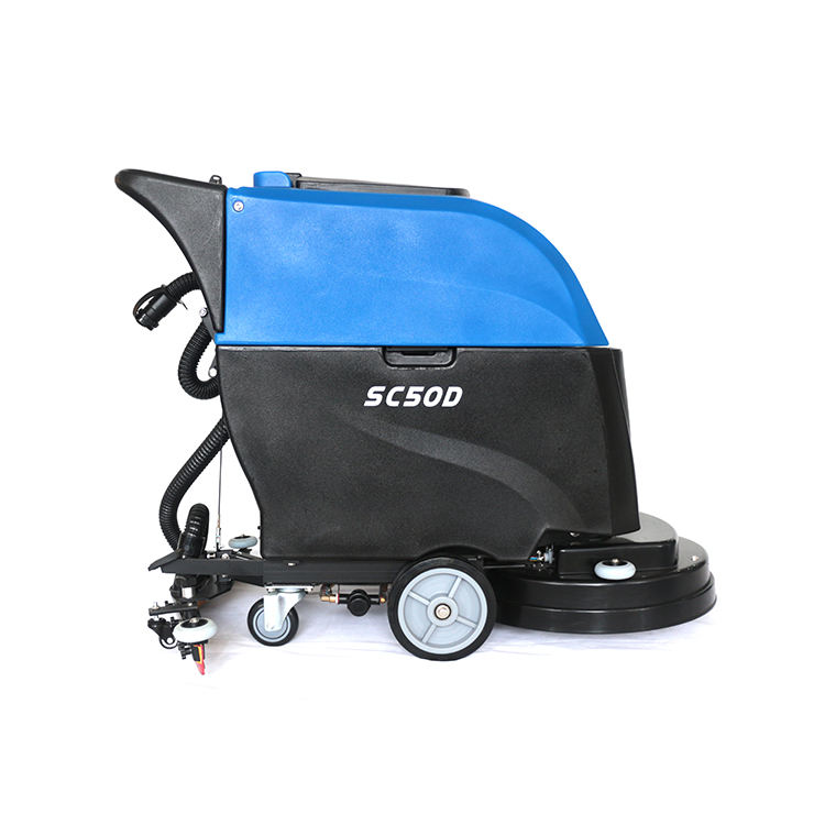 เครื่องขัดพื้นแบบใช้มือผลักไฟฟ - Floor Scrubber Machine Walk Behind บทวิจารณ์และราคา