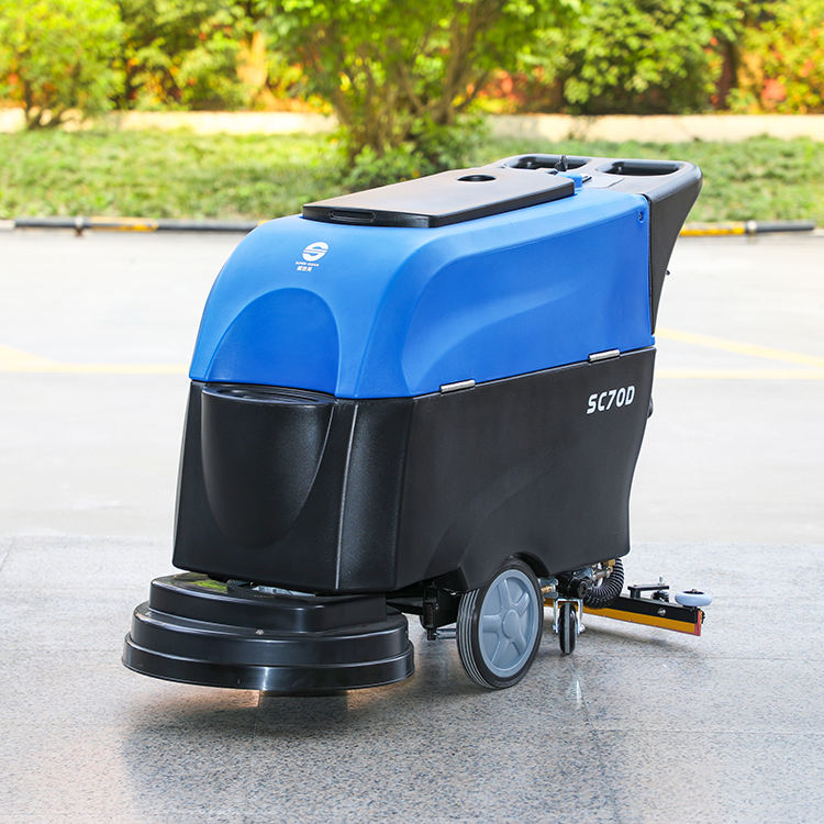 เครื่องขัดพื้นแบบใช้มือผลักไฟฟ - Floor Scrubber Machine Walk Behind บทวิจารณ์และราคา
