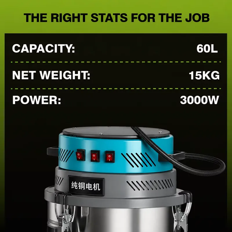เครื่องดูดฝุ่นแบบเปียกและแห้ง  - Wet Dry Vacuum 60L บทวิจารณ์และราคา