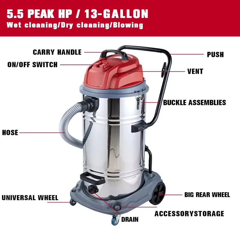 เครื่องดูดฝุ่นอุตสาหกรรมแบบเปี - Wet Dry Vacuum 60L บทวิจารณ์และราคา