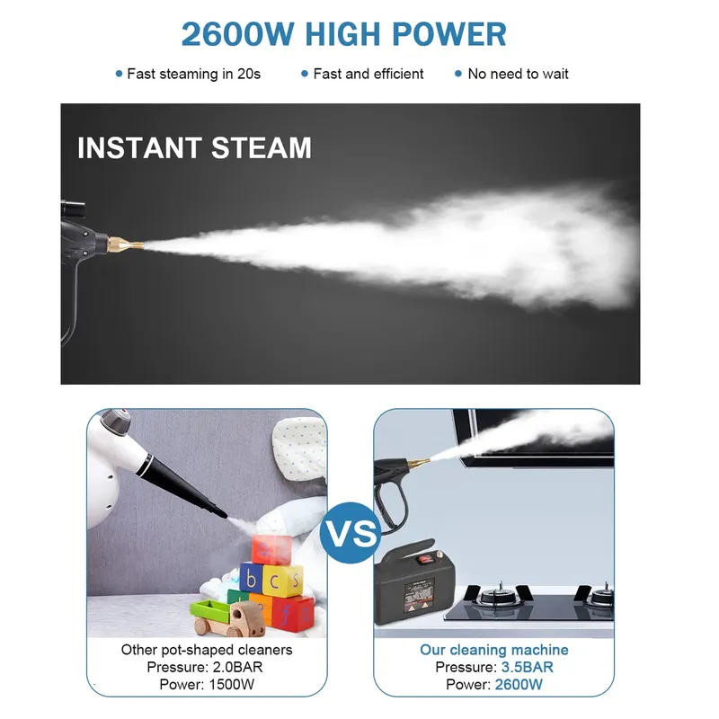 เครื่องทำความสะอาดไอน้ำ 220V ส - Steam Cleaner Commercial 3000W บทวิจารณ์และราคา