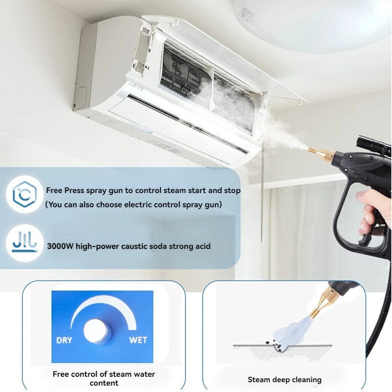 เครื่องทำความสะอาดด้วยไอน้ำอุณ - Steam Cleaner Commercial 3000W บทวิจารณ์และราคา